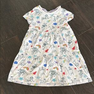 Colorful Graphic Print Dress